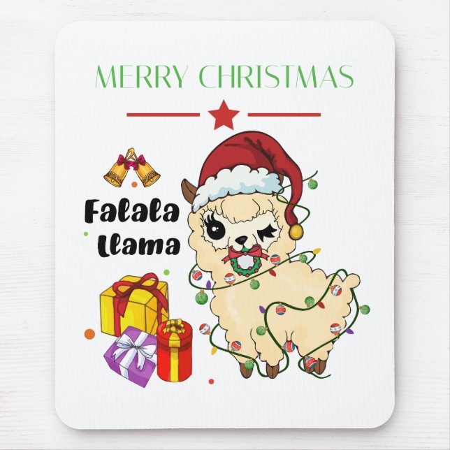 Christmas Llama Mousepad (Front)
