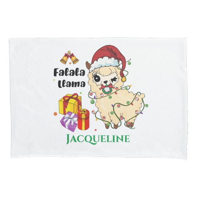 Christmas Llama Pillow case (Front)