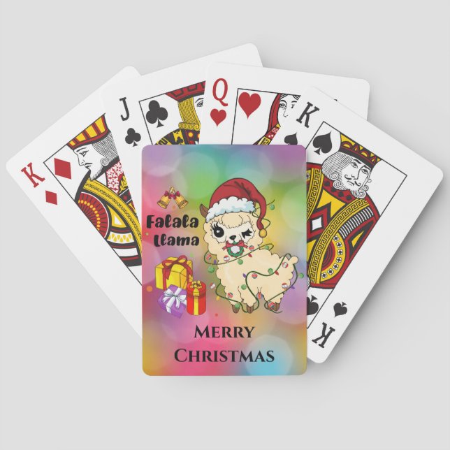 Christmas Llama Playing Cards (Back)