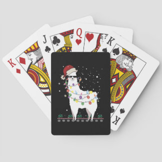 Christmas Llama Playing Cards