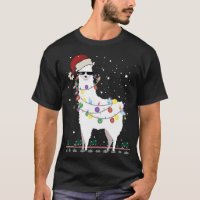 Christmas Llama Santa Hat Ugly Xmas Tree Alpaca Gi
