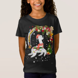 Christmas Llama Santa Hat Ugly Xmas Tree Alpaca T-Shirt