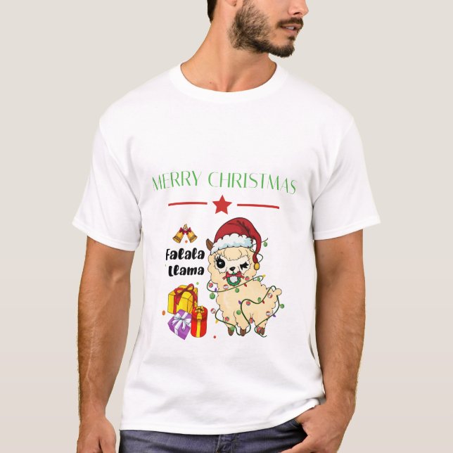 Christmas Llama T-Shirt (Front)