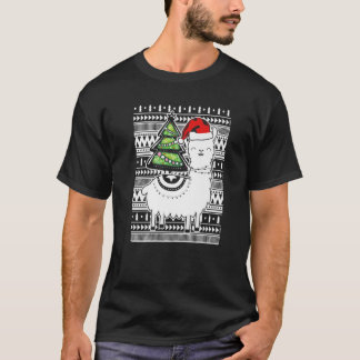 Christmas Llama Ugly Xmas Cotume Pajama Llama Love T-Shirt