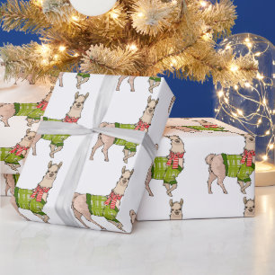 Christmas Llama Wrapping Paper