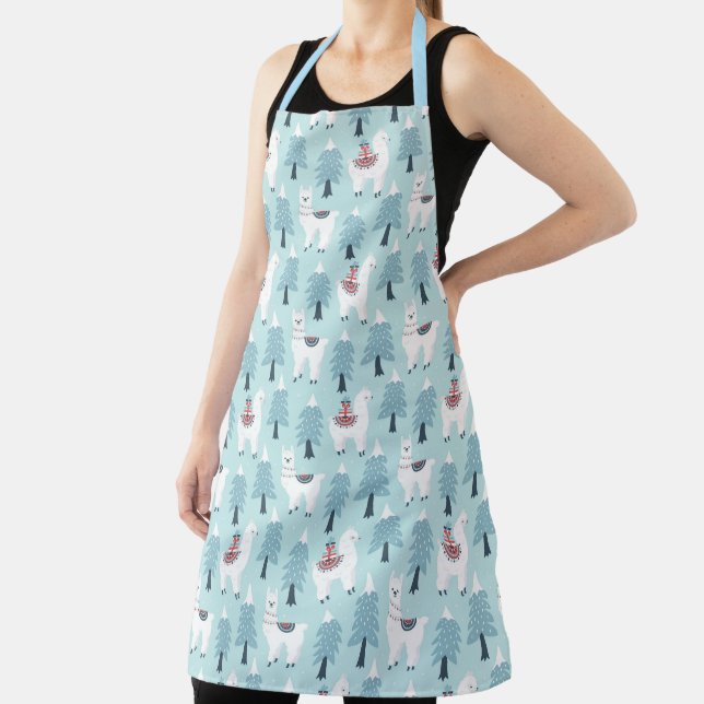 Christmas Llamas Apron (Insitu)