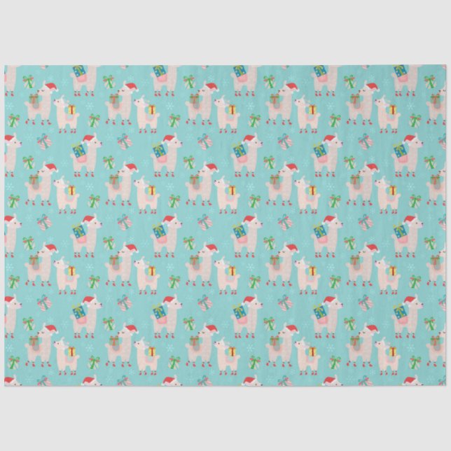 Christmas Llamas  Tissue Paper (Front)