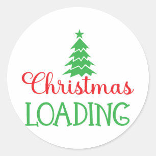 Christmas loading classic round sticker