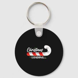Christmas Loading Fir Tree Candy Cane  Key Ring