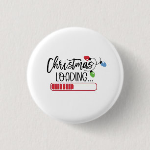 Christmas Loading Xmas Lights 3 Cm Round Badge