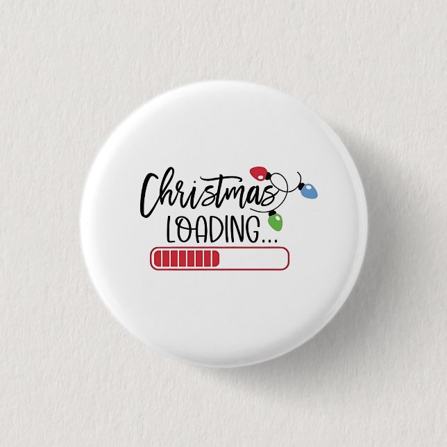 Christmas Loading Xmas Lights  3 Cm Round Badge (Front)