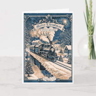 Christmas Locomotive Card