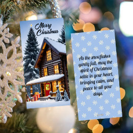 Christmas Lodge Bookmark Holiday Card