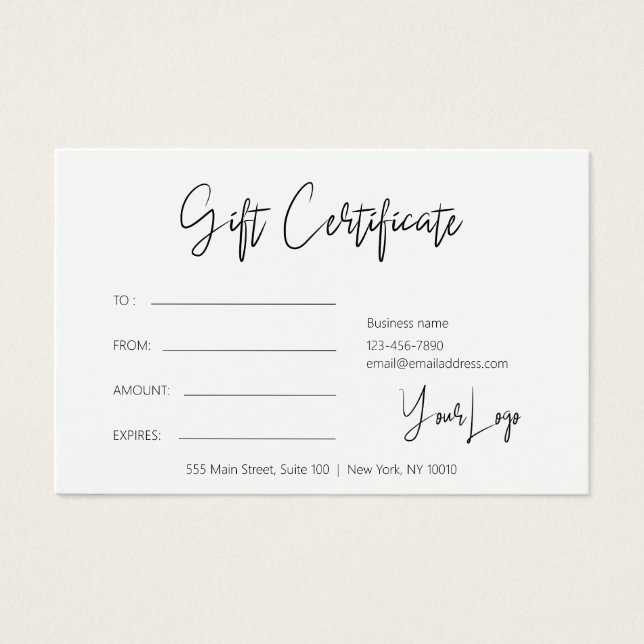 Christmas Logo Gift Voucher (Front)