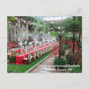 Christmas Longwood Gardens Kennett Square, PA Holiday Postcard