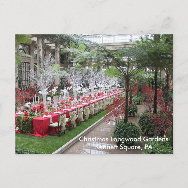 Christmas Longwood Gardens Kennett Square, PA Holiday Postcard (Front)