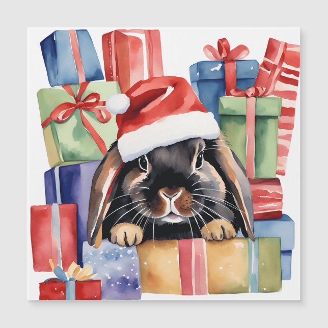 Christmas Lop Bunny Rabbit (Front)