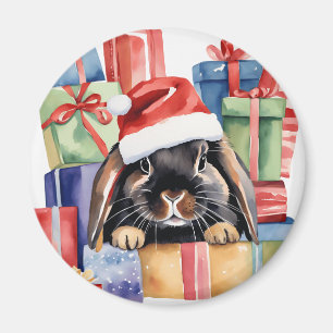 Christmas Lop Bunny Rabbit Magnet