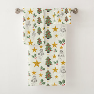 Christmas Love And Joy  Bath Towel Set