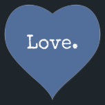 Christmas Love Classic Blue Heart Sticker<br><div class="desc">Elegant Christmas festive envelope seal or gift sticker with the text 'Love' in chic stylish typography on a classic blue background. Perfect for your Christmas gifts, mailing and festive small business packages. If you need any help or matching products please contact us through our store. Exclusively designed for you by...</div>