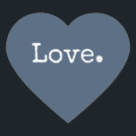 Christmas Love Dark Blue Heart Sticker<br><div class="desc">Elegant Christmas festive envelope seal or gift sticker with the text 'Love' in chic stylish typography on a dark blue background. Perfect for your Christmas gifts, mailing and festive small business packages. If you need any help or matching products please contact us through our store. Exclusively designed for you by...</div>