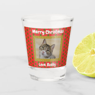 Christmas Love Dog Cat Dad Mum Pet Photo Shot Glass