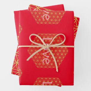 Christmas love flower of life Geschenkpapier Wrapping Paper Sheet