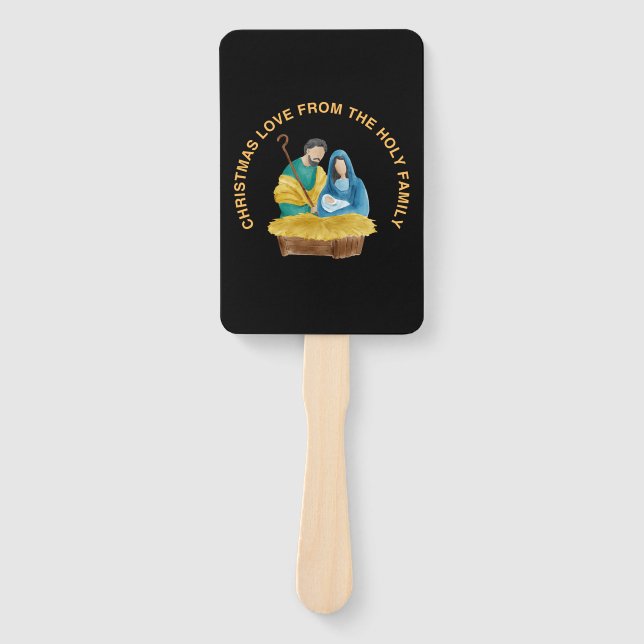 CHRISTMAS LOVE FROM THE HOLY FAMILY HAND FAN (Front)