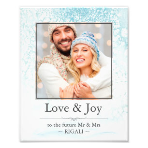 Christmas Love & Joy Winter Weddings Photo Print