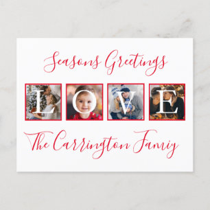Christmas Love Photo Holiday Christmas Postcard