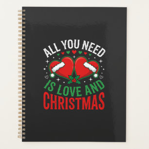 Christmas Love Santa Hat Typography Planner