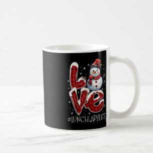 Christmas Love Snowman Lunch Lady Life Fun Xmas Co Coffee Mug