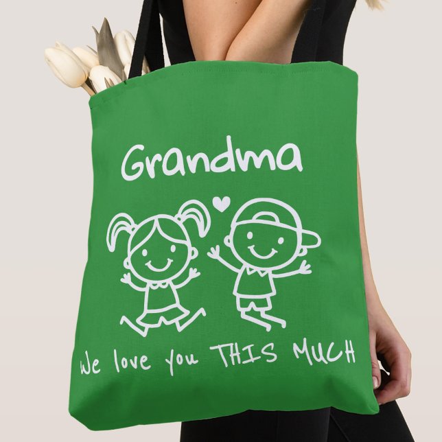 Christmas Love You Grandma Fun Graphic Gift Tote Bag (Creator Uploaded)