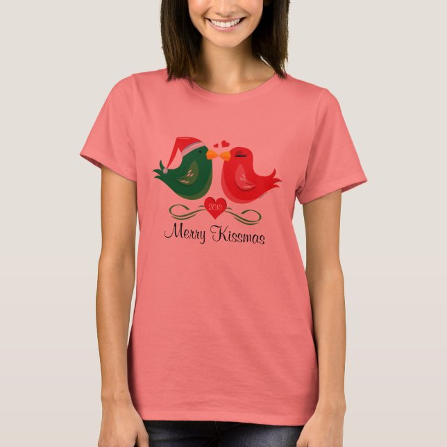 Christmas Lovebirds Personalised Shirt (Front)