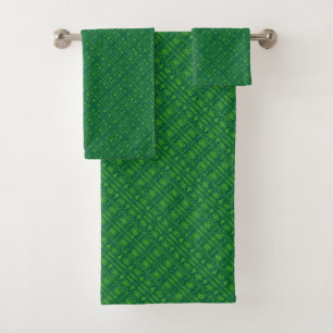 Christmas Lover Cross Pattern Sampler Design Bath Towel Set