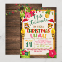Christmas Luau Invitation