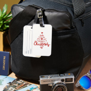 Christmas luggage tag