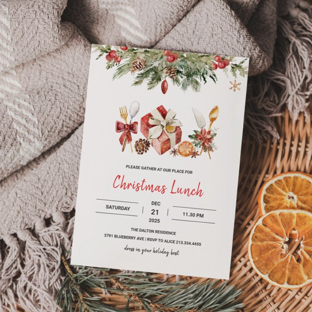 Christmas Lunch Party  Invitation (Creator Uploaded)