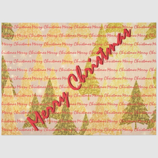 Christmas Luxury Christmas Trees Festive Tissue Paper (Front)