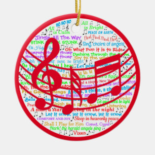 Christmas Lyric  Ceramic Tree Decoration