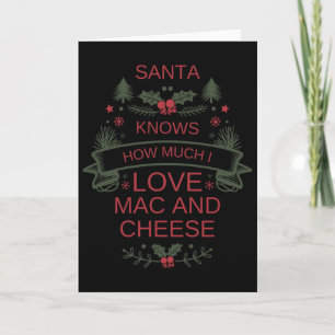 Christmas Mac And Cheese Lover Shirt For Santa Foo Card