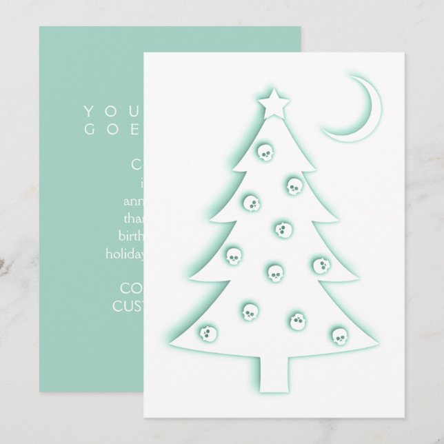 Christmas Macabre Tree Invitation (Front/Back)