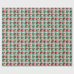 Christmas Macaron Wrapping Paper