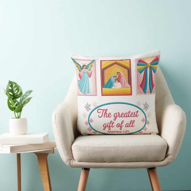 Christmas Machine Embroidery Design – Angel,  Cushion (Chair)