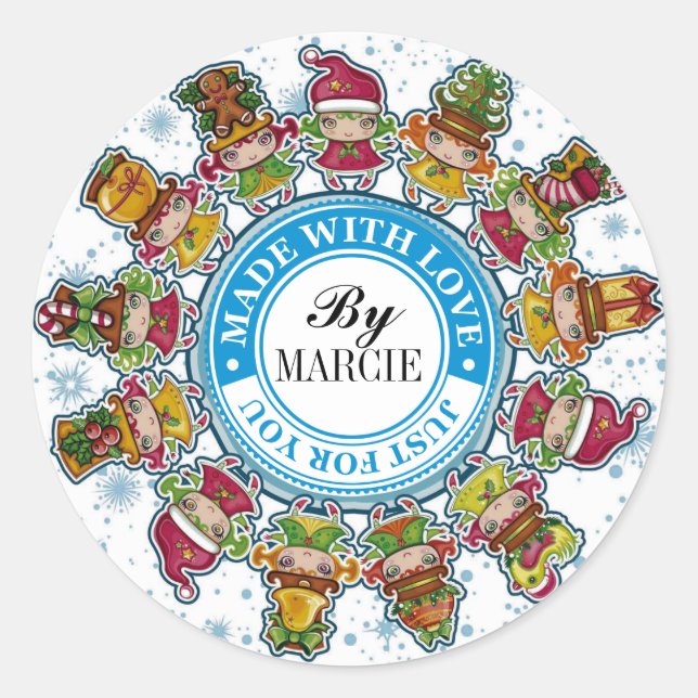 Christmas Made With Love Sticker - SRF (Front)