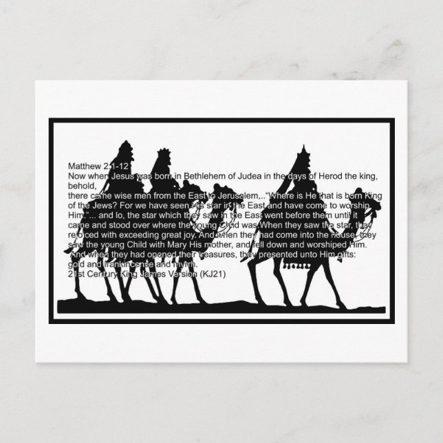 Christmas Magi Holiday Postcard (Front)