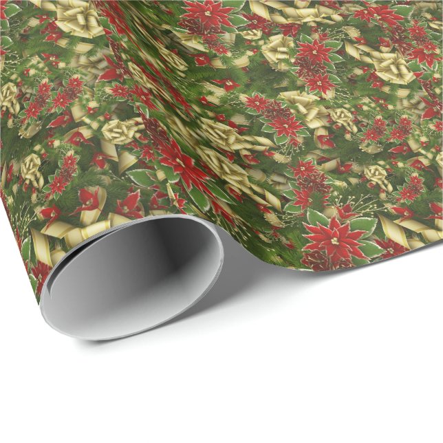 Christmas Magic Floral Wrapping Paper (Roll Corner)