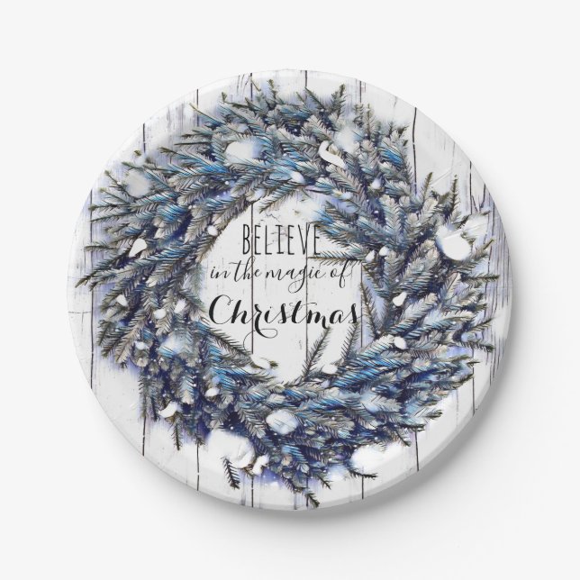 Christmas Magic Holiday Party Plates (Front)