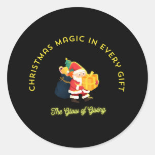Christmas Magic in Every Gift Classic Round Sticker