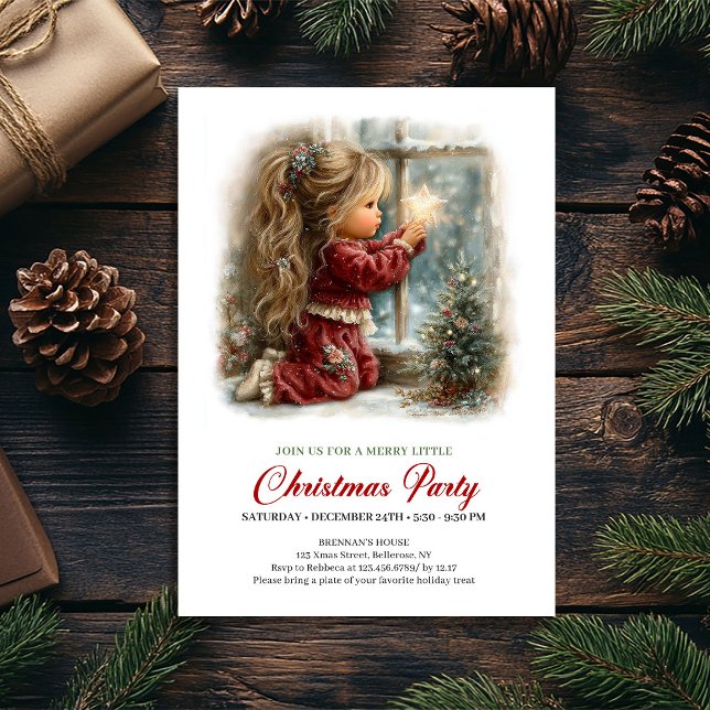 Christmas Magic Invitation Minimal Cosy Scene Art (Christmas Magic Invitation Minimal Cozy Scene Art)